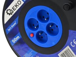 GEKO Kabel prodlužovací 3x1.5mm2, buben, 50m