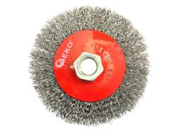 GEKO Kartáč hrnkový, vlnitý drát, 100mm, M14