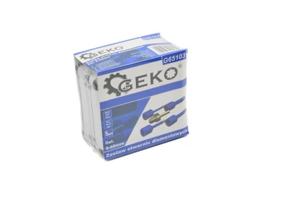 GEKO Korunkový vrták diamantový, sada 5ks, 6-12mm
