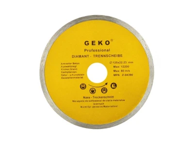 GEKO Kotouč diamantový řezný celoobvodový, 125x8x22,2mm