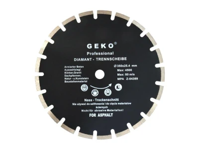 GEKO Kotouč diamantový řezný segmentový, 350x10x25,4mm