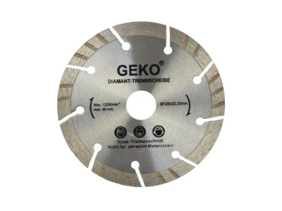 GEKO Kotouč diamantový řezný turbo-segmentový, 125x10x22mm GEKO Kotouč diamantový řezný turbo-segmentový, 125x10x22mm