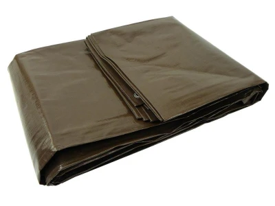 GEKO Plachta PP/PE nepromokavá extra silná, hnědá, 6x8m GEKO Plachta PP/PE nepromokavá extra silná, hnědá, 6x8m