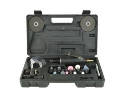 GEKO Pneumatická přímá bruska s příslušenstvím, 3 nebo 6mm, 1/4", 18000/min GEKO Pneumatická přímá bruska s příslušenstvím, 3 nebo 6mm, 1/4", 18000/min