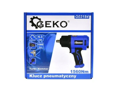 GEKO Pneumatický rázový utahovák Turbo Hammer 1/2[34], 1560Nm
