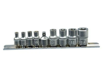 GEKO Sada hlavic torx, 9ks, 1/4" a 3/8" GEKO Sada hlavic torx, 9ks, 1/4" a 3/8"