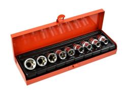 GEKO Sada hlavic torx, 9ks, E10-E24, 1/2" GEKO Sada hlavic torx, 9ks, E10-E24, 1/2"