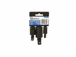 GEKO Sada nástrčných rázových kloubů 1/4" 3/8" 1/2", 3 ks GEKO Sada nástrčných rázových kloubů 1/4" 3/8" 1/2", 3 ks