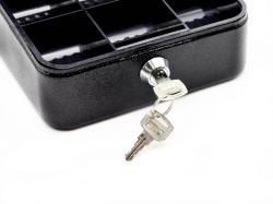 GEKO Schránka na peníze s plastovým pořadačem + 2 klíče, 150x120x80mm