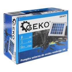 GEKO Solární čerpadlo 2W pro zahradní jezírko