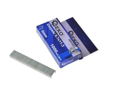 GEKO Sponky do sešívačky 0,7x11,3 6mm 1000 ks GEKO Sponky do sešívačky 0,7x11,3 6mm 1000 ks