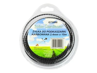 GEKO Struna do sekačky, 2,4mm, 15m, zvlněný profil, nylon GEKO Struna do sekačky, 2,4mm, 15m, zvlněný profil, nylon