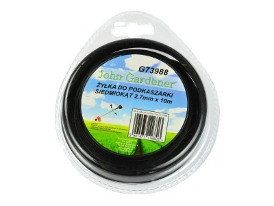 GEKO Struna do sekačky černá, 2,7mm, 10m, sedmihran, nylon GEKO Struna do sekačky černá, 2,7mm, 10m, sedmihran, nylon