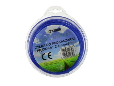GEKO Struna do sekačky modrá, 2,4mm, 30m, hvězdivocý profil, nylon GEKO Struna do sekačky modrá, 2,4mm, 30m, hvězdivocý profil, nylon