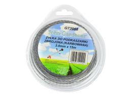 GEKO Struna do sekačky zesílená, 3,0mm, 15m, zvlněný profil, nylon GEKO Struna do sekačky zesílená, 3,0mm, 15m, zvlněný profil, nylon