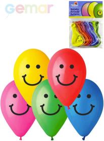 Gemar Balónky nafukovací 26cm Pastelové barevné potisk SMILE set 10ks Gemar Balónky nafukovací 26cm Pastelové barevné potisk SMILE set 10ks