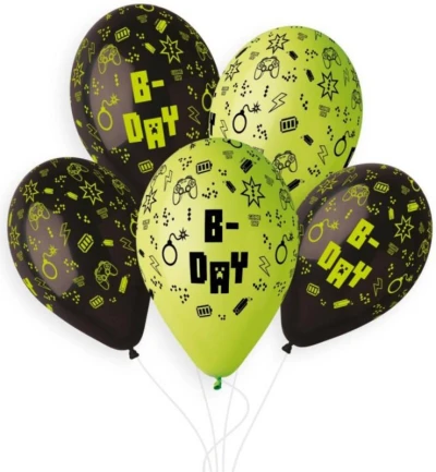Gemar Balónky nafukovací 26cm potisk narozeniny HAPPY B-DAY set 5ks Gemar Balónky nafukovací 26cm potisk narozeniny HAPPY B-DAY set 5ks