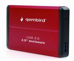 GEMBIRD Externí box pro 2.5" zařízení, USB 3.0, SATA, červený GEMBIRD Externí box pro 2.5" zařízení, USB 3.0, SATA, červený