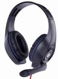GEMBIRD herní headset s ovládáním hlasitosti, modro-černý, 3,5mm konektor GEMBIRD herní headset s ovládáním hlasitosti, modro-černý, 3,5mm konektor