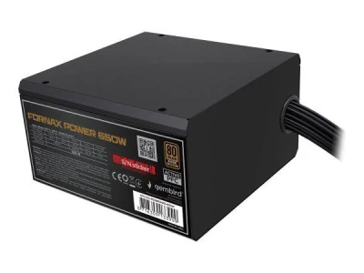 Gembird Napájecí zdroj ATX 650W s aktivním PFC, 12 cm ventilátor, 80+ bronzová barva, box Gembird Napájecí zdroj ATX 650W s aktivním PFC, 12 cm ventilátor, 80+ bronzová barva, box