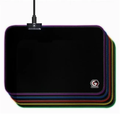 Gembird Podložka pod myš látková černá, MP-GAMELED-M, USB, RGB podsvícení, herní, 250x350mm Gembird Podložka pod myš látková černá, MP-GAMELED-M, USB, RGB podsvícení, herní, 250x350mm