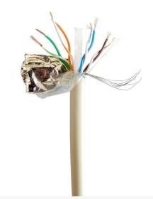 GEMBIRD síťový kabel LAN CAT6 FTP, vodiče z CCA (měděný hliník), vícedrátový, třída Eca, délka 100 m GEMBIRD síťový kabel LAN CAT6 FTP, vodiče z CCA (měděný hliník), vícedrátový, třída Eca, délka 100 m