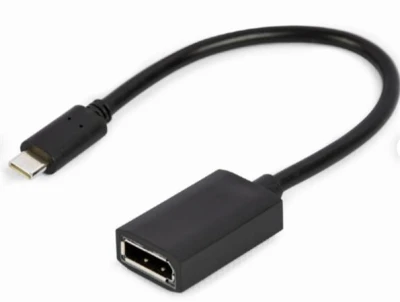 Gembird USB Type-C na DisplayPort adaptér kabel 4K, 15 cm, černý Gembird USB Type-C na DisplayPort adaptér kabel 4K, 15 cm, černý