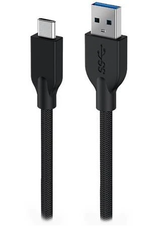 Genius ACC-A2CC-3A, Kabel, USB A / USB-C, USB 3.0, 3A, QC 3.0, opletený, 1m, černý Genius ACC-A2CC-3A, Kabel, USB A / USB-C, USB 3.0, 3A, QC 3.0, opletený, 1m, černý