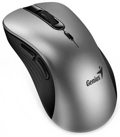 Genius Ergo 8100S AI, Myš, bezdrátová, ergonomická, optická, 1600DPI, 6 tlačítek, USB, Copilot, tichá, stříbrno-šedá Genius Ergo 8100S AI, Myš, bezdrátová, ergonomická, optická, 1600DPI, 6 tlačítek, USB, Copilot, tichá, stříbrno-šedá