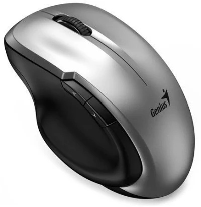 Genius Ergo 8200S Myš, bezdrátová, optická, 1200DPI, 5 tlačítek, tichá, BlueEye senzor, USB-C, stříbrná Genius Ergo 8200S Myš, bezdrátová, optická, 1200DPI, 5 tlačítek, tichá, BlueEye senzor, USB-C, stříbrná