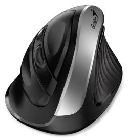 Genius Ergo 8250S, Myš, bezdrátová, vertikální, 1600DPI, 6 tlačítek, tichá, černo-stříbrná Genius Ergo 8250S, Myš, bezdrátová, vertikální, 1600DPI, 6 tlačítek, tichá, černo-stříbrná