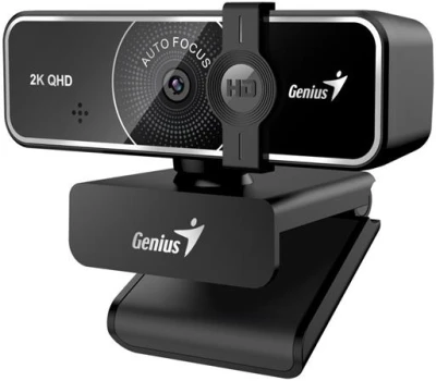 Genius FaceCam 3000AF,Webkamera, 4Mpx, 2560×1440, 60fps, autofocus, mikrofon, krytka soukromí, stojan, USB, USB-C, černá