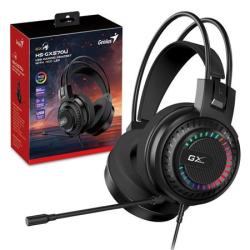Genius GX GAMING HS-GX570U, Headset, herní, náhlavní, drátový, RGB LED, ovládání hlasitosti, USB, černý Genius GX GAMING HS-GX570U, Headset, herní, náhlavní, drátový, RGB LED, ovládání hlasitosti, USB, černý