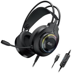 Genius GX GAMING HS-GX580U, Headset, herní, náhlavní, drátový, mikrofon, ovládání hlasitosti, RGB LED, USB, černý Genius GX GAMING HS-GX580U, Headset, herní, náhlavní, drátový, mikrofon, ovládání hlasitosti, RGB LED, USB, černý