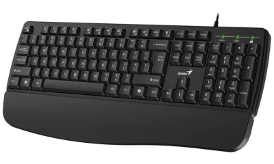 Genius KB-123, Klávesnice, drátová, USB, CZ+SK layout, Copilot klávesa, s opěrkou, černá Genius KB-123, Klávesnice, drátová, USB, CZ+SK layout, Copilot klávesa, s opěrkou, černá
