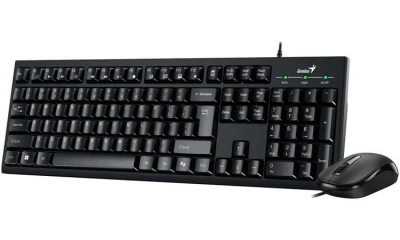 Genius KM-100SE, Set klávesnice a myši, drátový, CZ+SK layout, Copilot klávesa, USB, černý Genius KM-100SE, Set klávesnice a myši, drátový, CZ+SK layout, Copilot klávesa, USB, černý