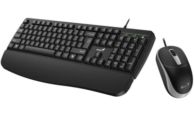 Genius KM-123 Set klávesnice a myši, drátový, CZ+SK layout, opěrka dlaně, 1200 DPI, Copilot, USB, černý Genius KM-123 Set klávesnice a myši, drátový, CZ+SK layout, opěrka dlaně, 1200 DPI, Copilot, USB, černý