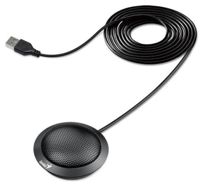 Genius MIC-100U Mikrofon, drátový, stolní, konferenční, všesměrový, citlivost -52,5dB, USB, 2m, černý Genius MIC-100U Mikrofon, drátový, stolní, konferenční, všesměrový, citlivost -52,5dB, USB, 2m, černý