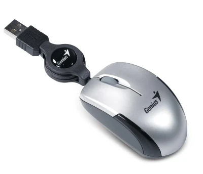 Genius Micro Traveler V2/ drátová/ 1200 dpi/ USB/ stříbrná Genius Micro Traveler V2/ drátová/ 1200 dpi/ USB/ stříbrná