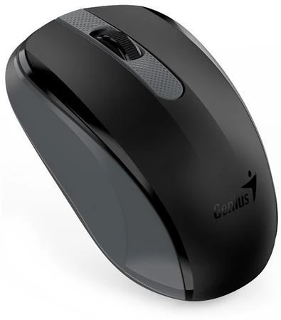 Genius NX-8008S, Myš, bezdrátová, optická, 1200dpi, 3 tlačítka, USB, černo-šedá Genius NX-8008S, Myš, bezdrátová, optická, 1200dpi, 3 tlačítka, USB, černo-šedá