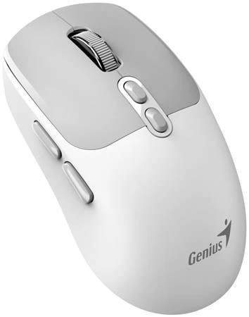 Genius NX-8080S BT Myš, bezdrátová, optická, 1600DPI, 7 tlačítek, tichá, Copilot, 2,4GHz, Bluetooth 5.3, bílo-šedá Genius NX-8080S BT Myš, bezdrátová, optická, 1600DPI, 7 tlačítek, tichá, Copilot, 2,4GHz, Bluetooth 5.3, bílo-šedá