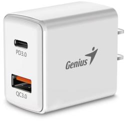 Genius PD-20AC, Napájecí adaptér, síťová nabíječka, 1× USB, 1× USB-C, 3A, Quick Charge 3.0, PD 3.0, 20W,100–240V, Bílá Genius PD-20AC, Napájecí adaptér, síťová nabíječka, 1× USB, 1× USB-C, 3A, Quick Charge 3.0, PD 3.0, 20W,100–240V, Bílá