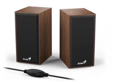 Genius Repro SP-HF180, 2.0, 6W, USB napájení, 3,5mm jack, dřevěné, hnědé Genius Repro SP-HF180, 2.0, 6W, USB napájení, 3,5mm jack, dřevěné, hnědé