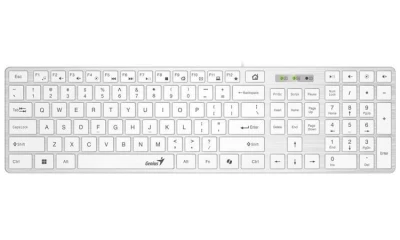 Genius Slimstar 126 Klávesnice, drátová, CZ+SK layout, Copilot klávesa, USB,tenká, bílá Genius Slimstar 126 Klávesnice, drátová, CZ+SK layout, Copilot klávesa, USB,tenká, bílá