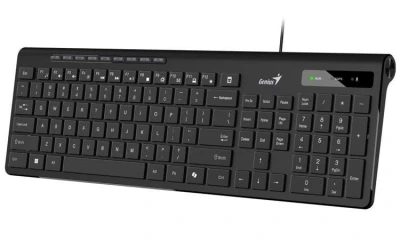 Genius Slimstar 230 II, Klávesnice, drátová, USB, CZ+SK layout, Copilot klávesa, černá Genius Slimstar 230 II, Klávesnice, drátová, USB, CZ+SK layout, Copilot klávesa, černá