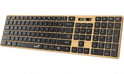 Genius Slimstar 7250BT Klávesnice, bezdrátová, Bluetooth 5.0 + 2,4GHz USB přijímač, Copilot klávesa, CZ+SK,béžovo-černá Genius Slimstar 7250BT Klávesnice, bezdrátová, Bluetooth 5.0 + 2,4GHz USB přijímač, Copilot klávesa, CZ+SK,béžovo-černá
