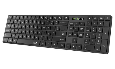 Genius Slimstar 7250BT Klávesnice, bezdrátová, Bluetooth 5.0, 2,4GHz, USB přijímač, Copilot klávesa, CZ+SK layout, černá Genius Slimstar 7250BT Klávesnice, bezdrátová, Bluetooth 5.0, 2,4GHz, USB přijímač, Copilot klávesa, CZ+SK layout, černá