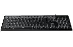 Genius SlimStar 820 Klávesnice, drátová, podsvícená, copilot klávesa, CZ+SK layout, USB, černá Genius SlimStar 820 Klávesnice, drátová, podsvícená, copilot klávesa, CZ+SK layout, USB, černá