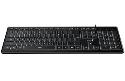 Genius SlimStar 820 Klávesnice, drátová, podsvícená, copilot klávesa, CZ+SK layout, USB, černá Genius SlimStar 820 Klávesnice, drátová, podsvícená, copilot klávesa, CZ+SK layout, USB, černá