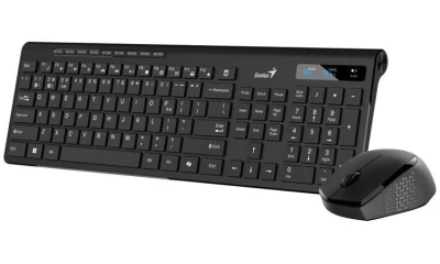 Genius SlimStar 8230 Set klávesnice a myši, bezdrátový, CZ+SK layout, Bluetooth, 2,4GHz, USB, Copilot, černý Genius SlimStar 8230 Set klávesnice a myši, bezdrátový, CZ+SK layout, Bluetooth, 2,4GHz, USB, Copilot, černý